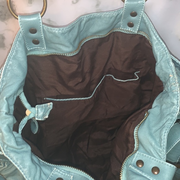 🎒 Vintage Deux Lux Teal Western Embossed Large Shoulder Bag Urban Outfitters - Picture 10 of 14